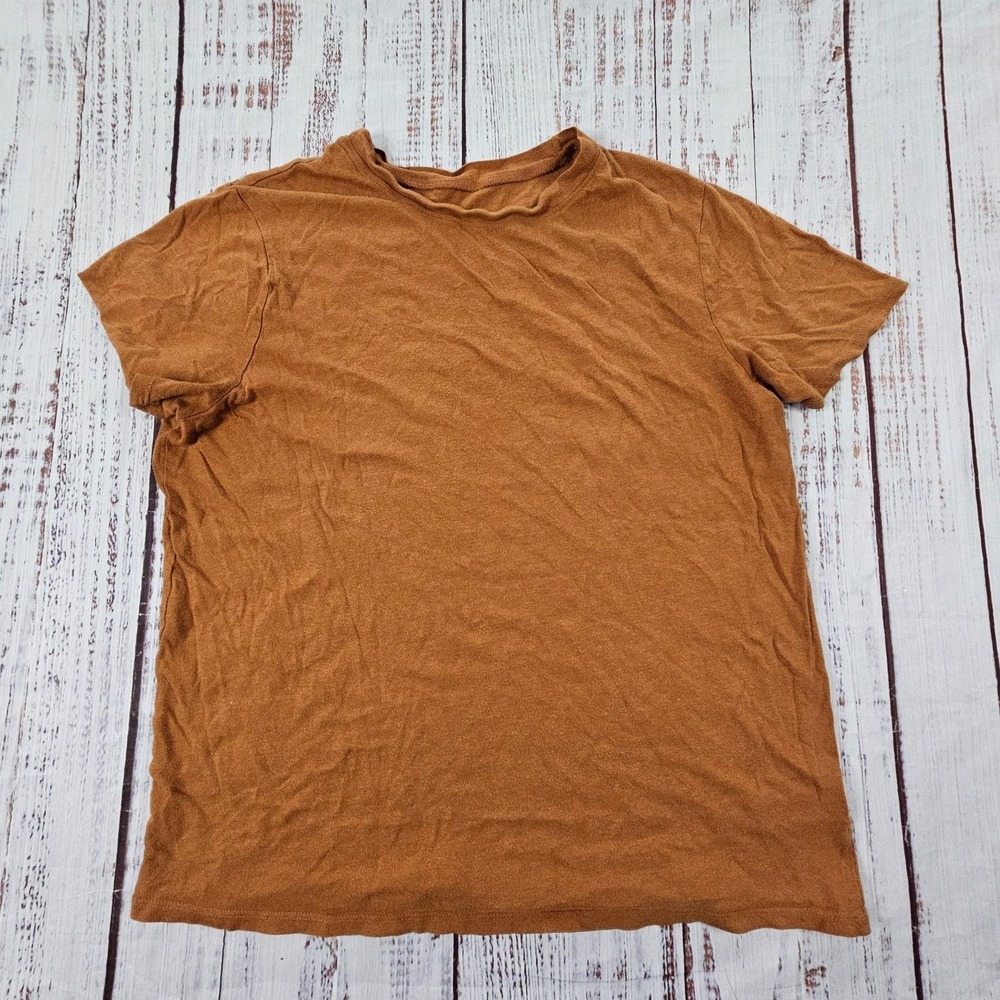 A New Day Brown Short Sleeve Cotton Modal T-Shirt Women's S
